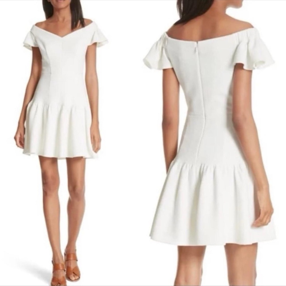 NWT Rebecca Taylor Textured Off the Shoulder Mini Dress